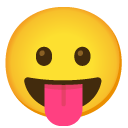 face with tongue on Google