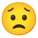 worried face on Google