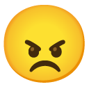 angry face on Google