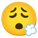 face exhaling on Google