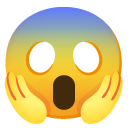face screaming in fear on Google