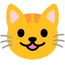 grinning cat on Google