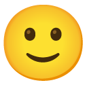 slightly smiling face on Google