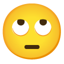 face with rolling eyes on Google