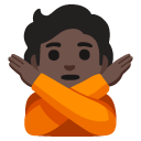person gesturing NO: dark skin tone on Google