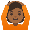person gesturing OK: medium-dark skin tone on Google