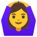 woman gesturing OK on Google