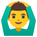 man gesturing OK on Google