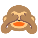 see-no-evil monkey on Google