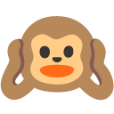 hear-no-evil monkey on Google