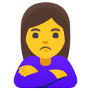 woman pouting on Google