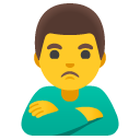 man pouting on Google