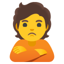 person pouting on Google