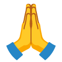 folded hands on Google