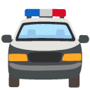 oncoming police car on Google