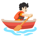person rowing boat: light skin tone on Google