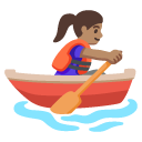 woman rowing boat: medium skin tone on Google