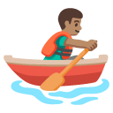 man rowing boat: medium skin tone on Google
