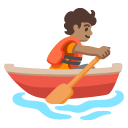 person rowing boat: medium skin tone on Google