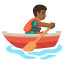 man rowing boat: medium-dark skin tone on Google
