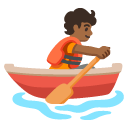 person rowing boat: medium-dark skin tone on Google