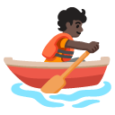 person rowing boat: dark skin tone on Google