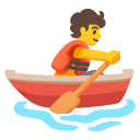 person rowing boat on Google