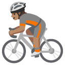 person biking: medium skin tone on Google