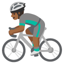 man biking: medium-dark skin tone on Google