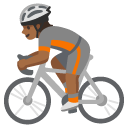 person biking: medium-dark skin tone on Google
