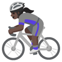 woman biking: dark skin tone on Google