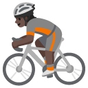 person biking: dark skin tone on Google