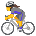 woman biking on Google