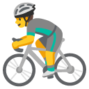 man biking on Google