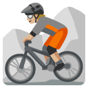 person mountain biking: medium-light skin tone on Google