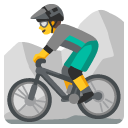 man mountain biking on Google