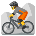 person mountain biking on Google