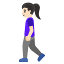 woman walking: light skin tone on Google