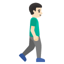 man walking facing right: light skin tone on Google