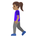 woman walking: medium skin tone on Google