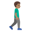 man walking facing right: medium skin tone on Google