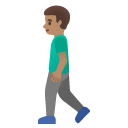 man walking: medium skin tone on Google