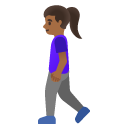 woman walking: medium-dark skin tone on Google