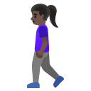 woman walking: dark skin tone on Google