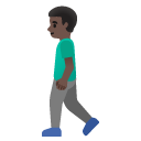 man walking: dark skin tone on Google