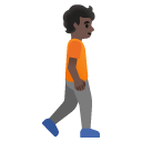 person walking facing right: dark skin tone on Google