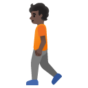 person walking: dark skin tone on Google