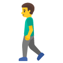 man walking on Google