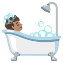 person taking bath: medium skin tone on Google