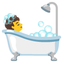 person taking bath on Google